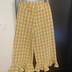 English Factory Tweed Wide Leg Culotte Pants in Size Small